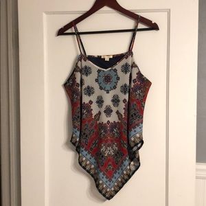 Boho Handkerchief Woven Sleeveless Top